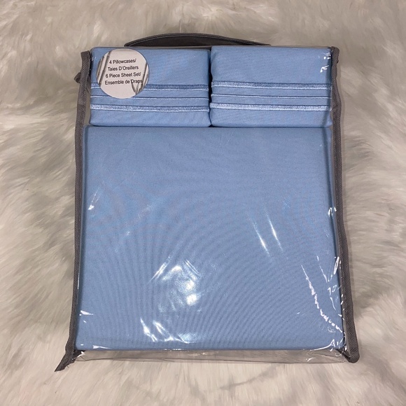 ✨SALE✨Full 6pc Baby Blue Bedsheets - Picture 2 of 5